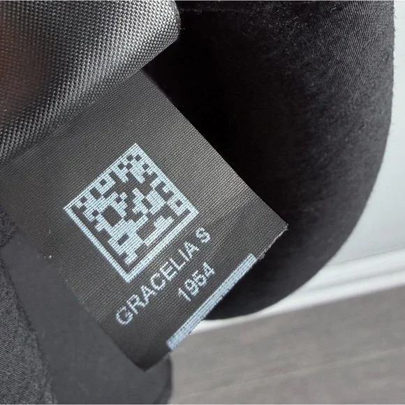 COS Black Midi V-Neck A-Line Dress Black Size 4 Modest Minimalist Elastic Waist - Picture 13 of 16